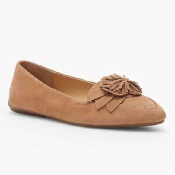 Talbots Shoes Francesca Flower Driving Flats NIB - Picture 1 of 6